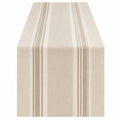 Chemin de Table Rayé Beige et Blanc 180x35 cm