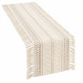 Chemin de Table Beige avec Franges 200x35 cm