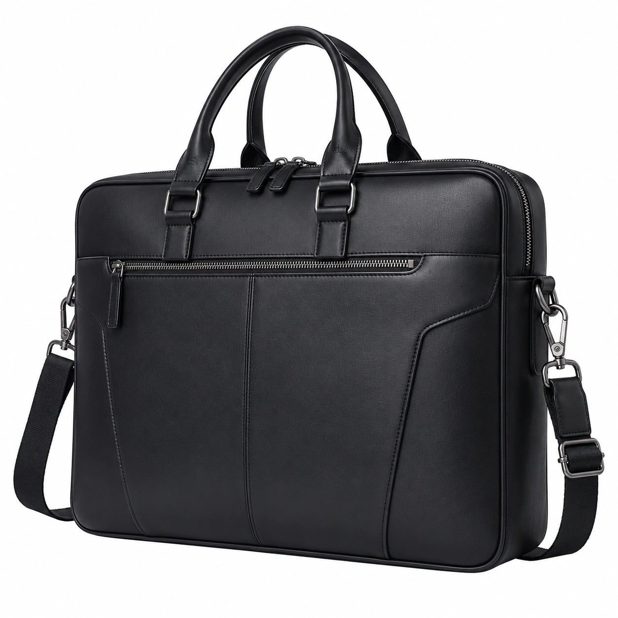 Sacoche pour Ordinateur Portable Noir Élégante avec Bandoulière