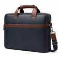 Sacoche d'ordinateur portable 15 pouces bleu et marron