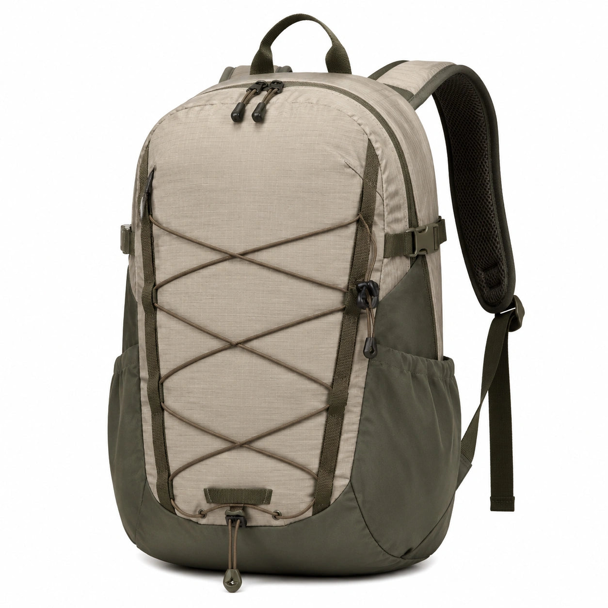 Sac à dos de randonnée 30L beige et vert