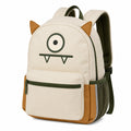 Sac à dos enfant design monstre beige et marron
