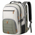 Sac à dos moderne beige et vert 40L avec poches multiples