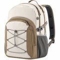 Sac à dos beige et marron résistant à l'eau