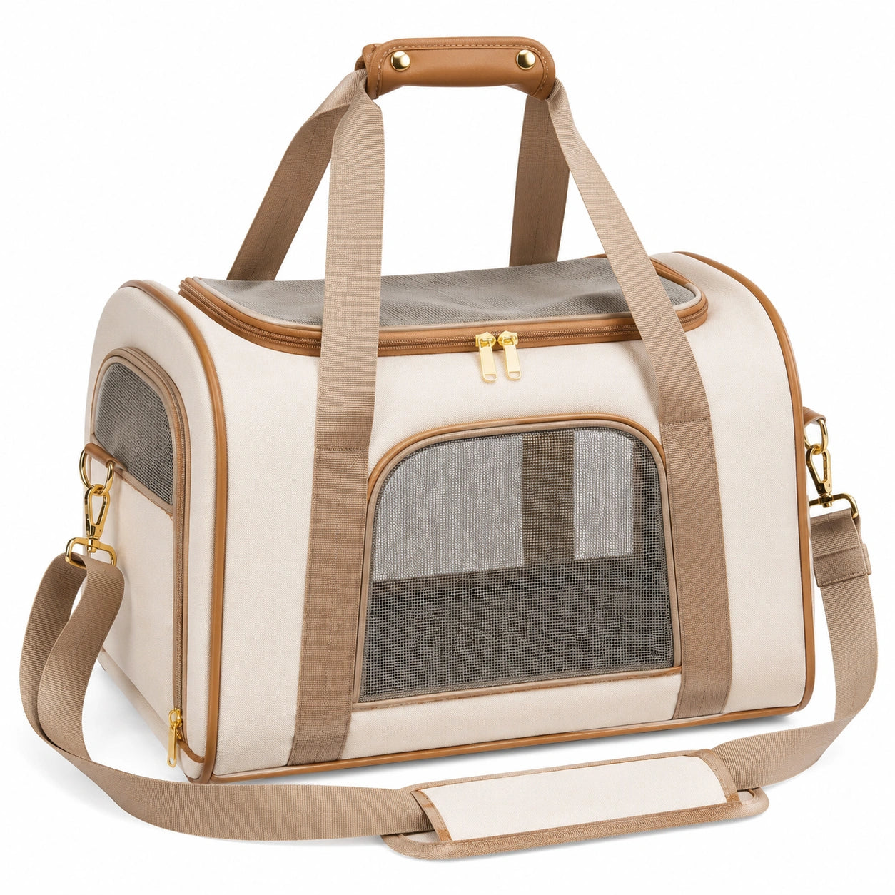Sac de transport pour animaux Beige et Brun